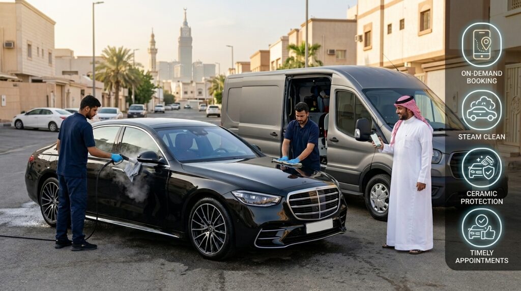 شركة غسيل سيارات متنقلة مكة