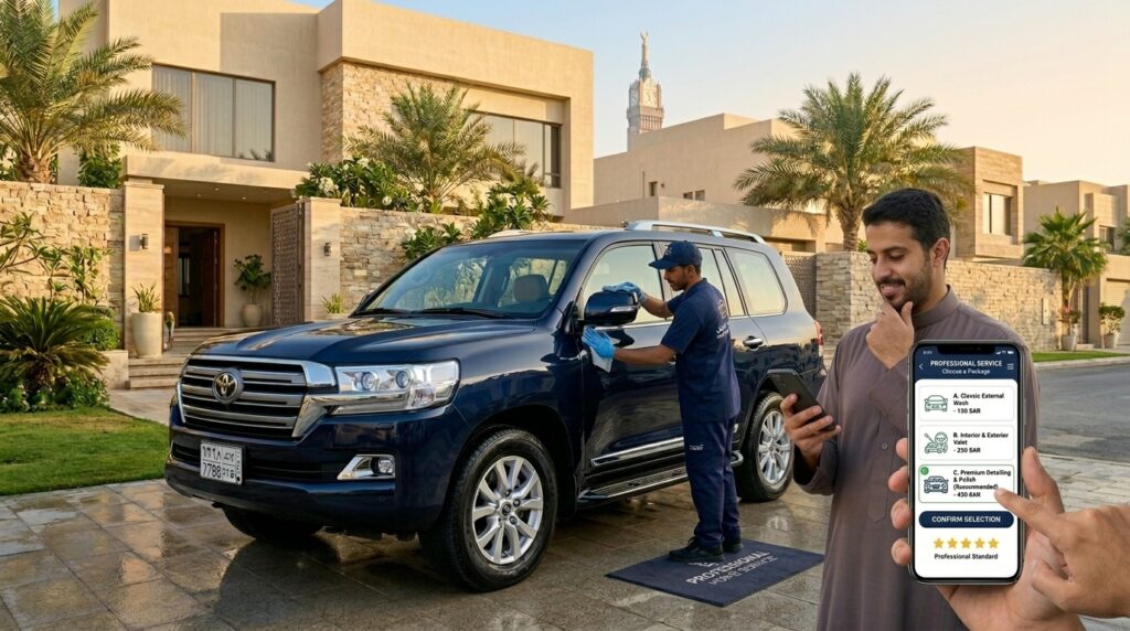 مغاسل السيارات المتنقلة في مكة